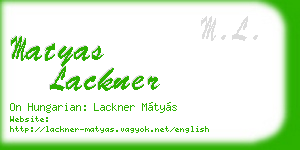 matyas lackner business card